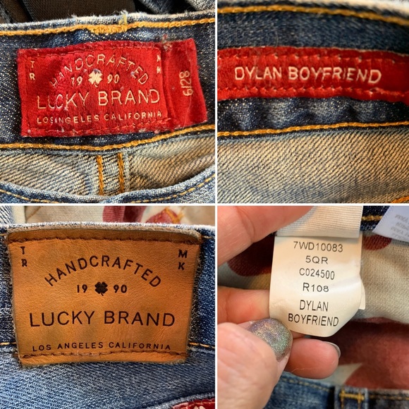 LUCKY BRAND DYLAN BOYFRIEND SUPER DISTRESSED JEANS - Picture 7 of 8